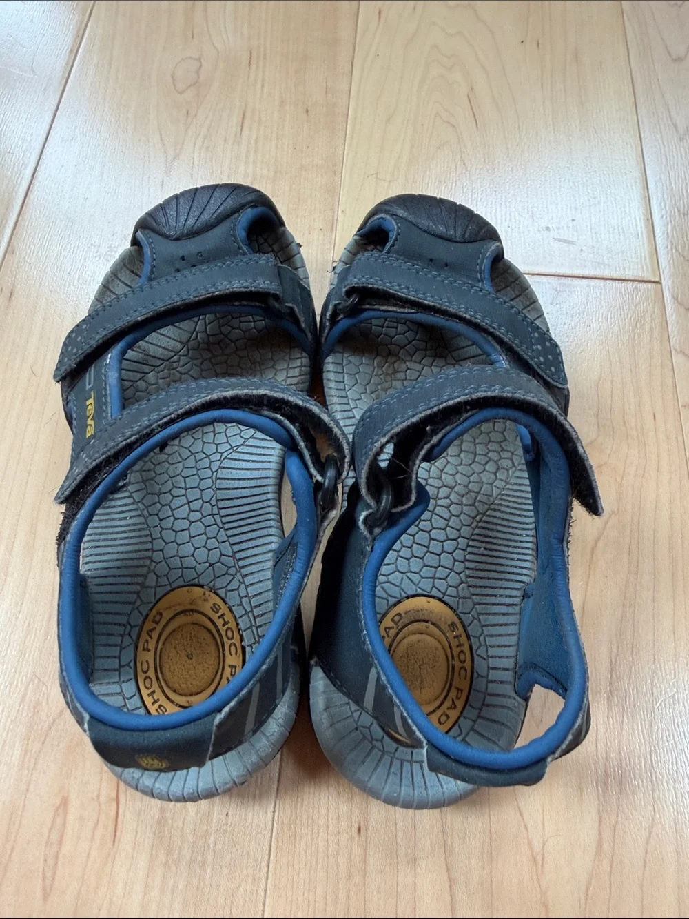 Teva Kids Closed-Toe Active Sandals in Dark Blue size 12
